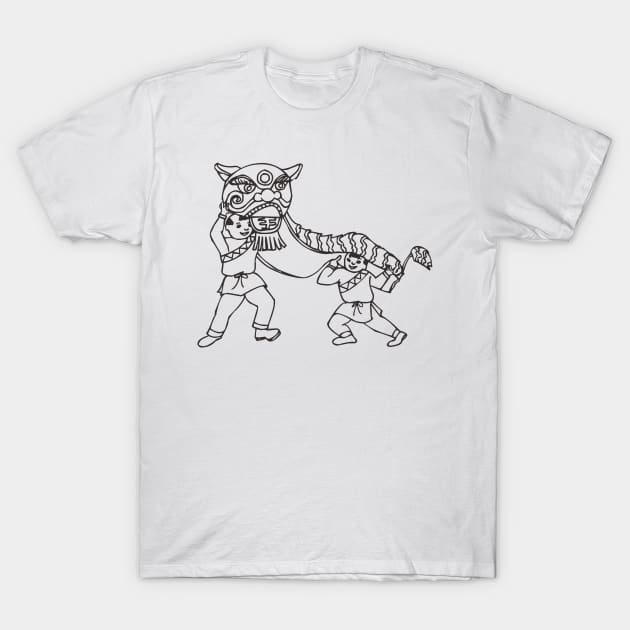 Lion Dance in chinese T-Shirt by Hirasaki Store